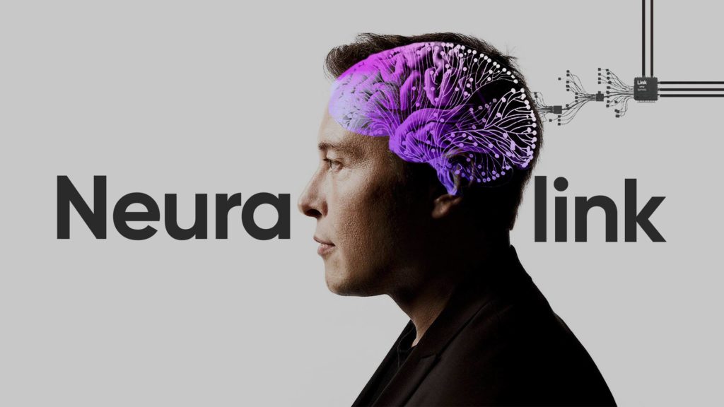 Image of Elon Musk. Text on Image reads NeuraLink