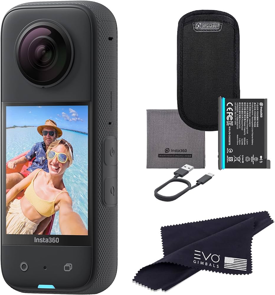 Insta 360 camera with accessories